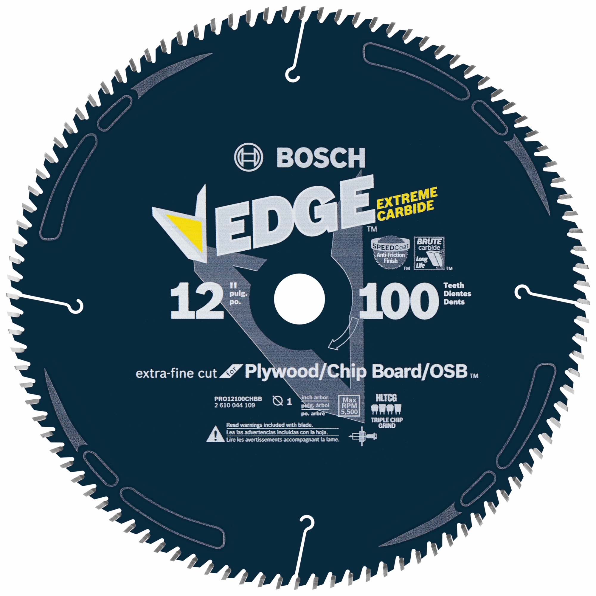 Bosch Edge Circular Saw Blade — 12in., 100 Tooth, For OSB/Plywood/Plastic, Model# PRO12100CHBB